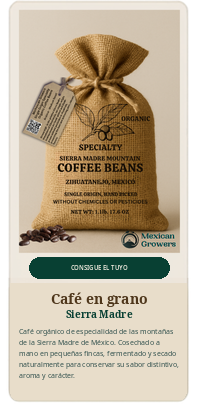 Café de especialidad Sierra Madre de México