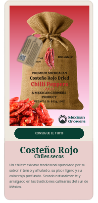 Chile Costeño Rojo seco de México