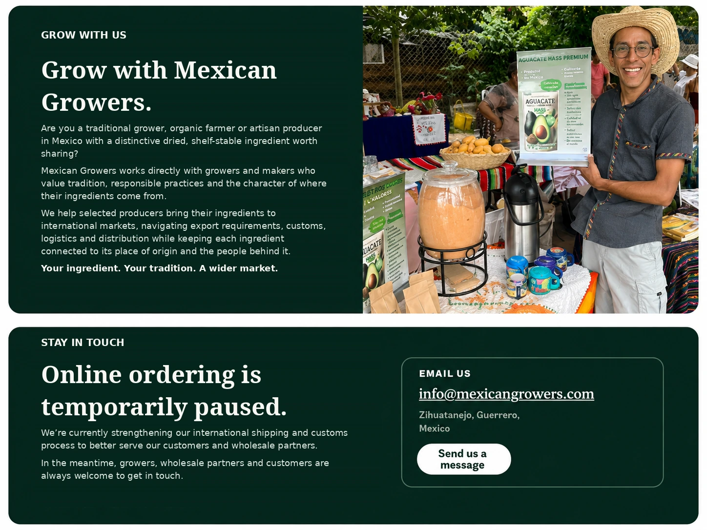Grow with Mexican Grower and contact information
